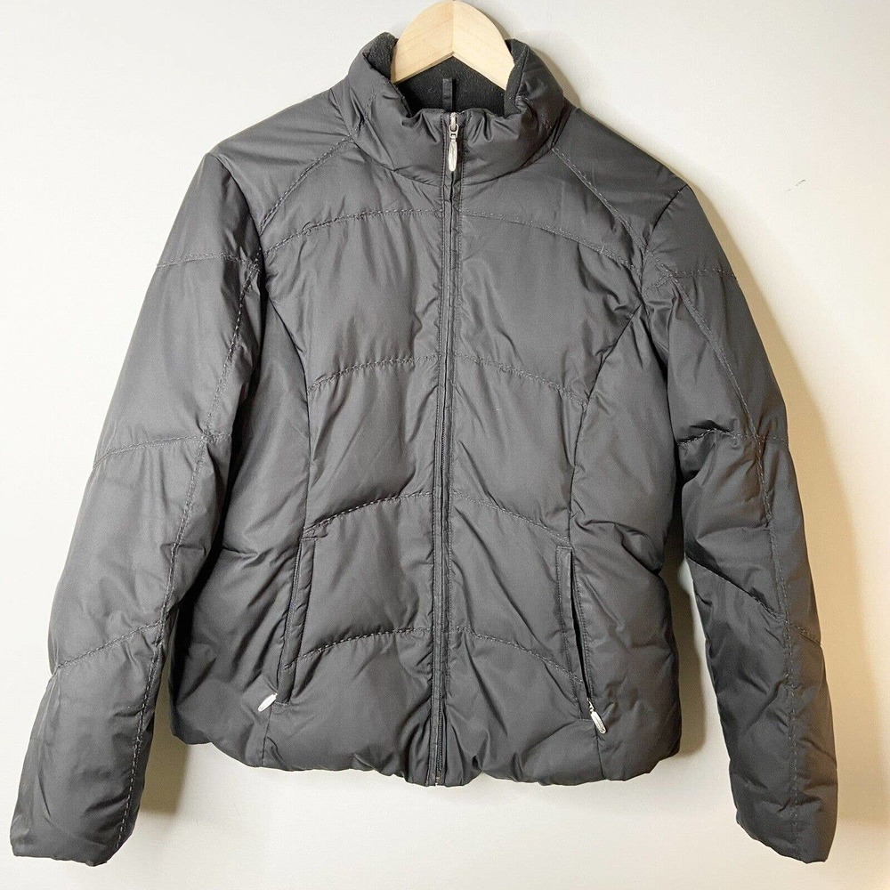 Eddie Bauer Jacket Womens Medium BlackPremium Goose Down Quilted Outdoors